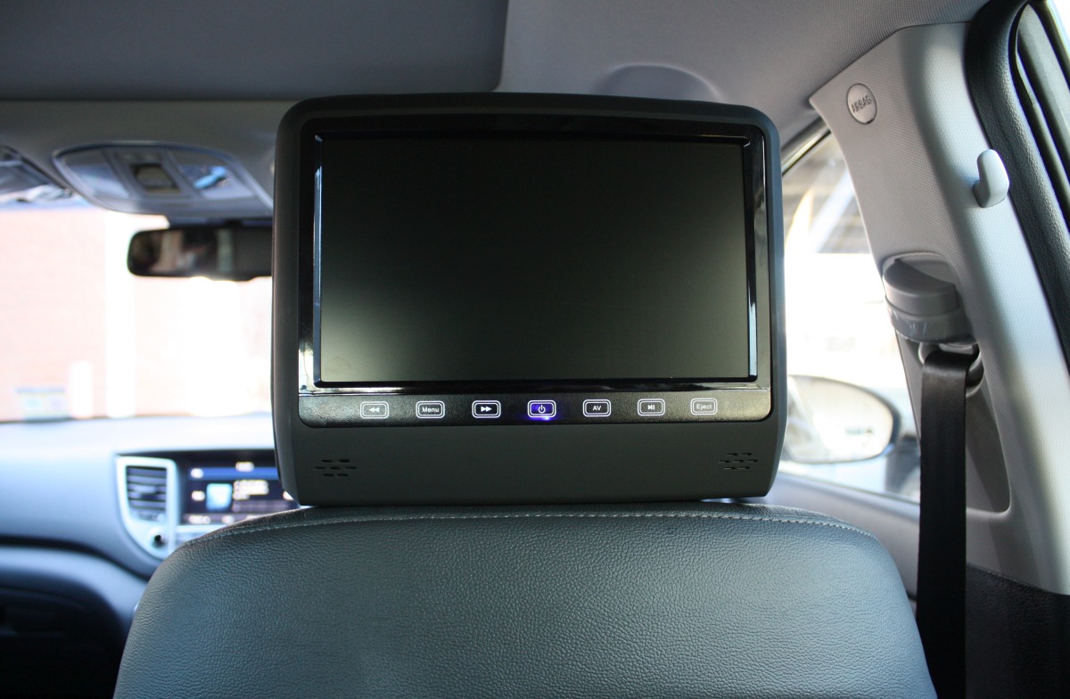 Tucson 2016 9" Headrest DVD players Creative Installations