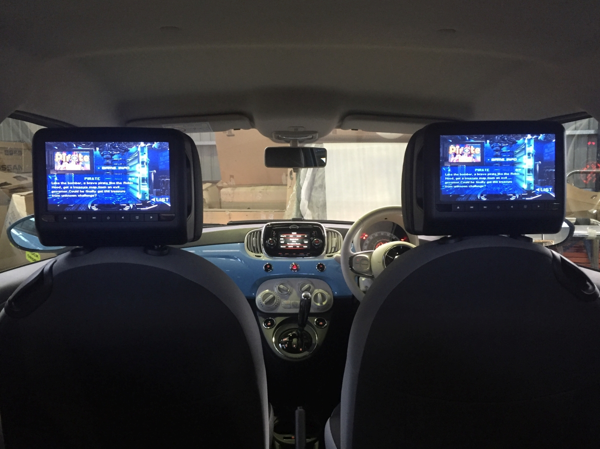 500X 2016 9" Headrest DVD Players Creative Installations