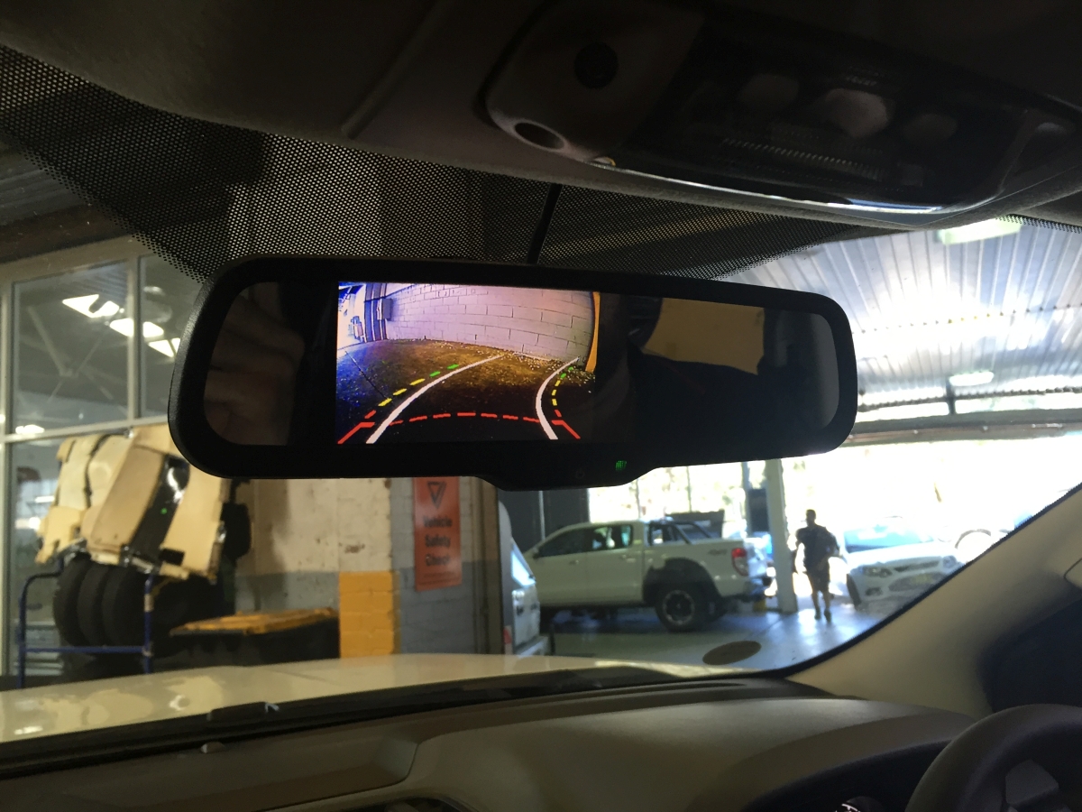 Ranger 2016 Replacement Reverse Mirror Monitor w/ moving guidelines Creative Installations