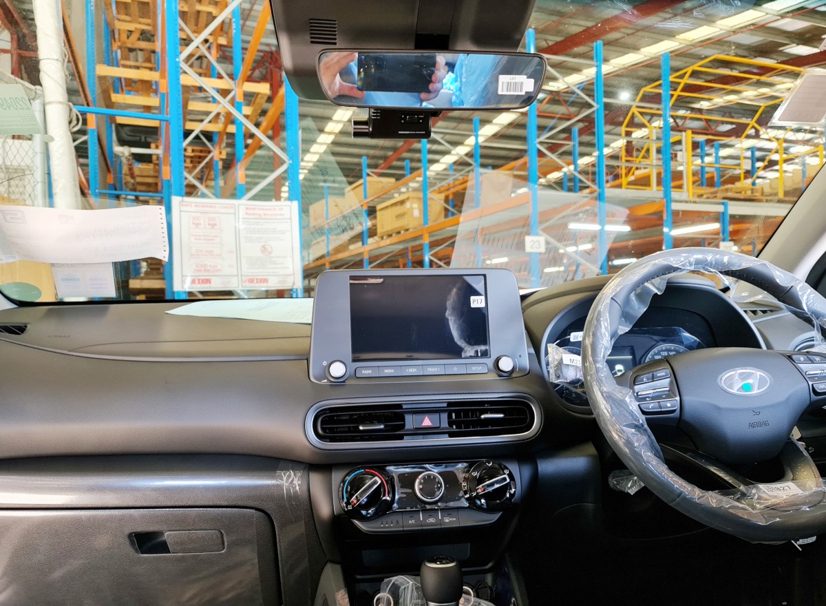 Kona 2021 THINKWARE F800 Pro Dash Cameras Creative Installations