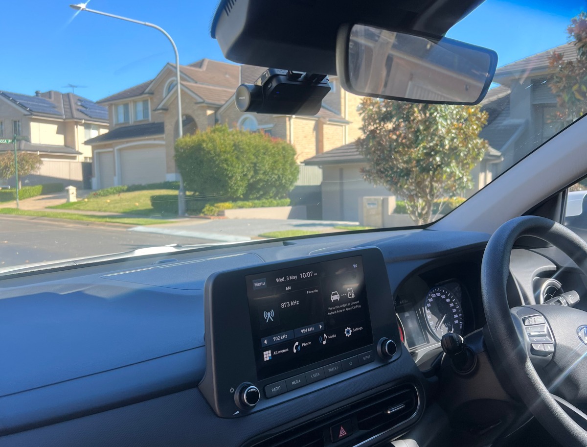 Kona 2023 IROAD FX2 Dash Cams Creative Installations