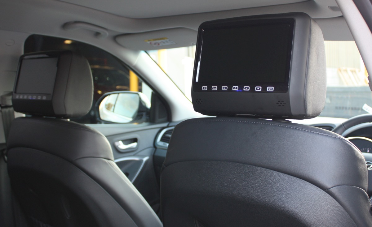 Santa Fe 2015 9" Headrest DVD players Creative Installations
