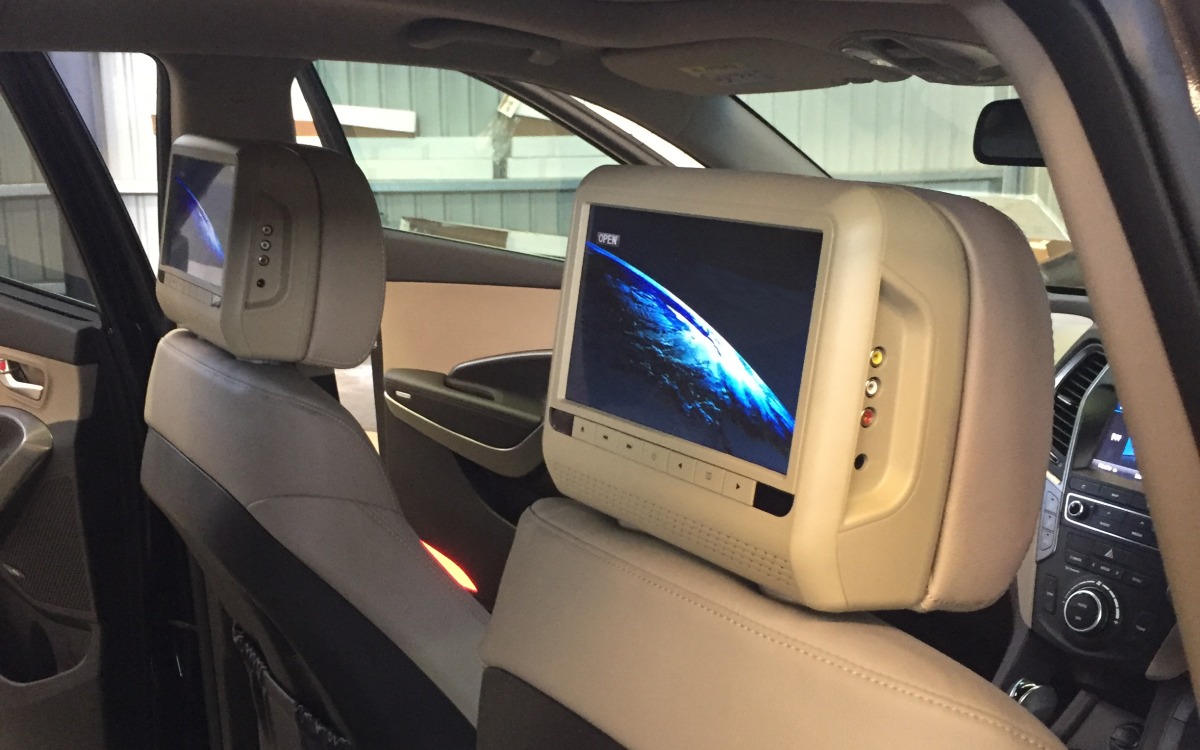 Santa Fe 2016 9" Headrest DVD Players Creative Installations