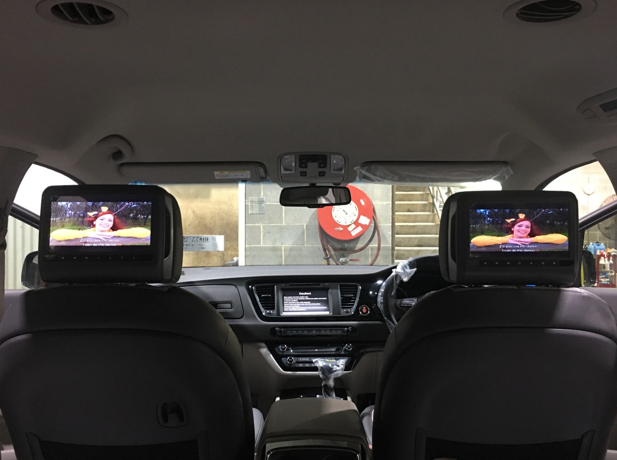 Carnival 2018 9" Headrest DVD Players Creative Installations