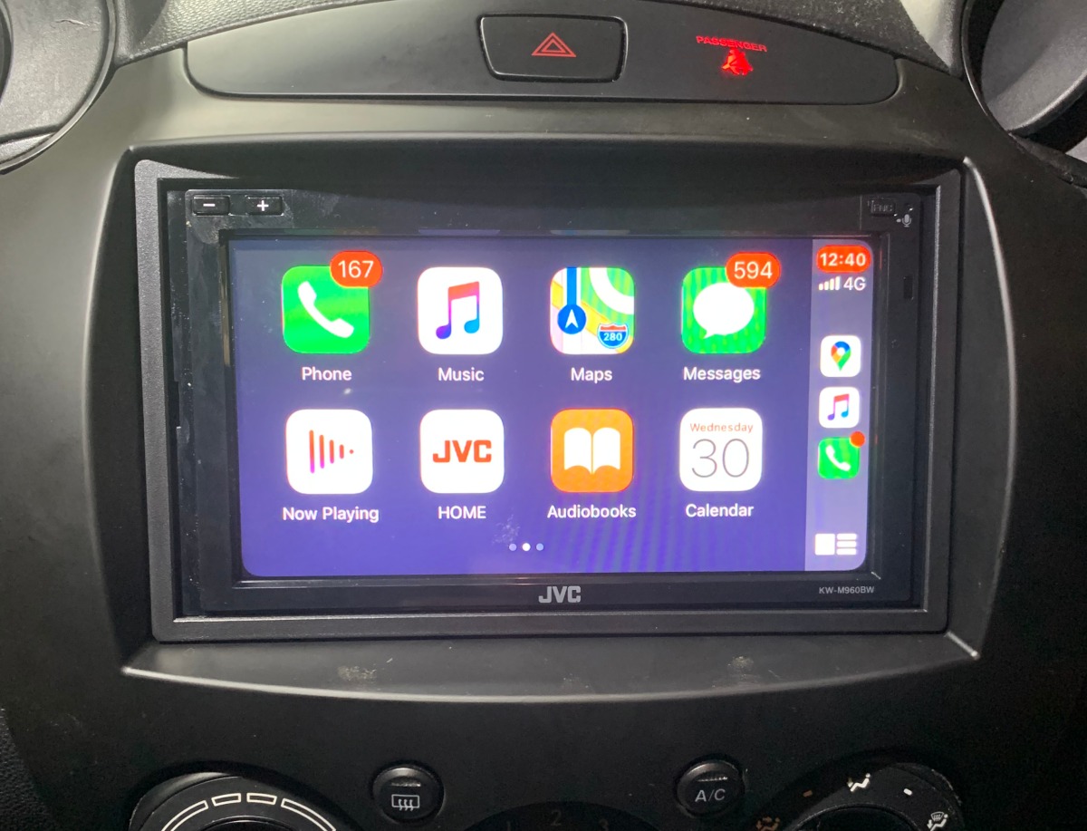 Mazda2 2009 JVC KWM960BW Head Unit Creative Installations