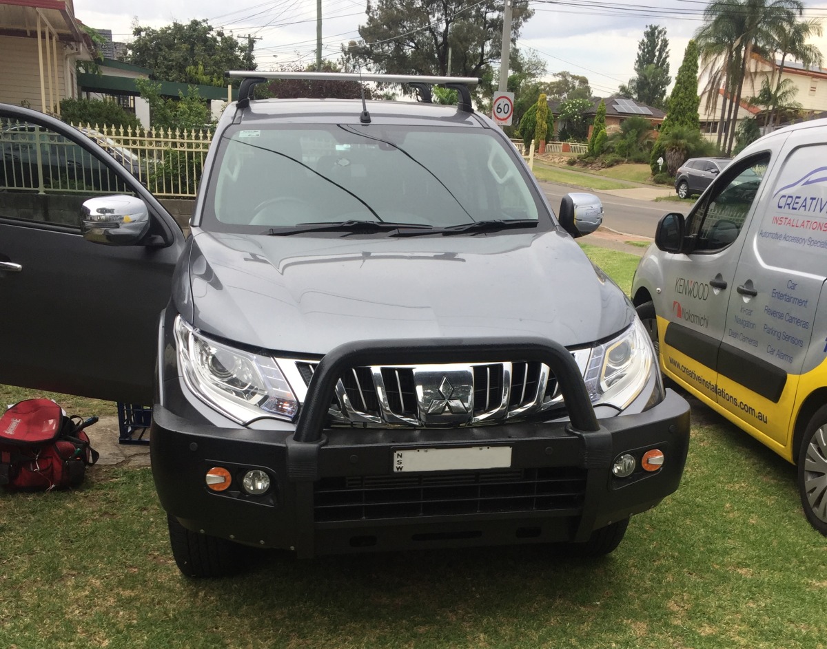 Triton 2016 Front Parking Sensors on bull bar Creative Installations