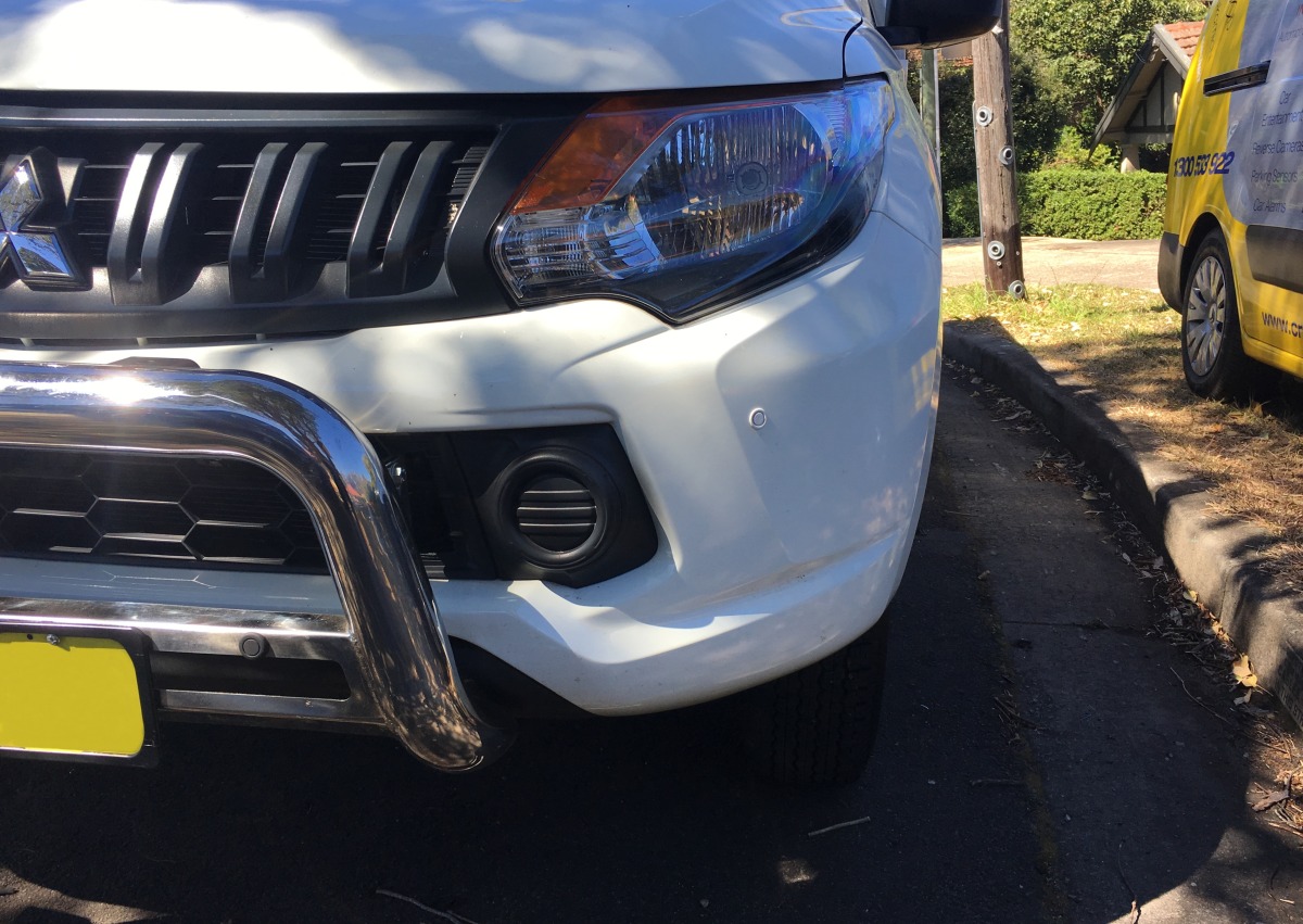 Triton 2016 Front Parking Sensors on bull bar Creative Installations