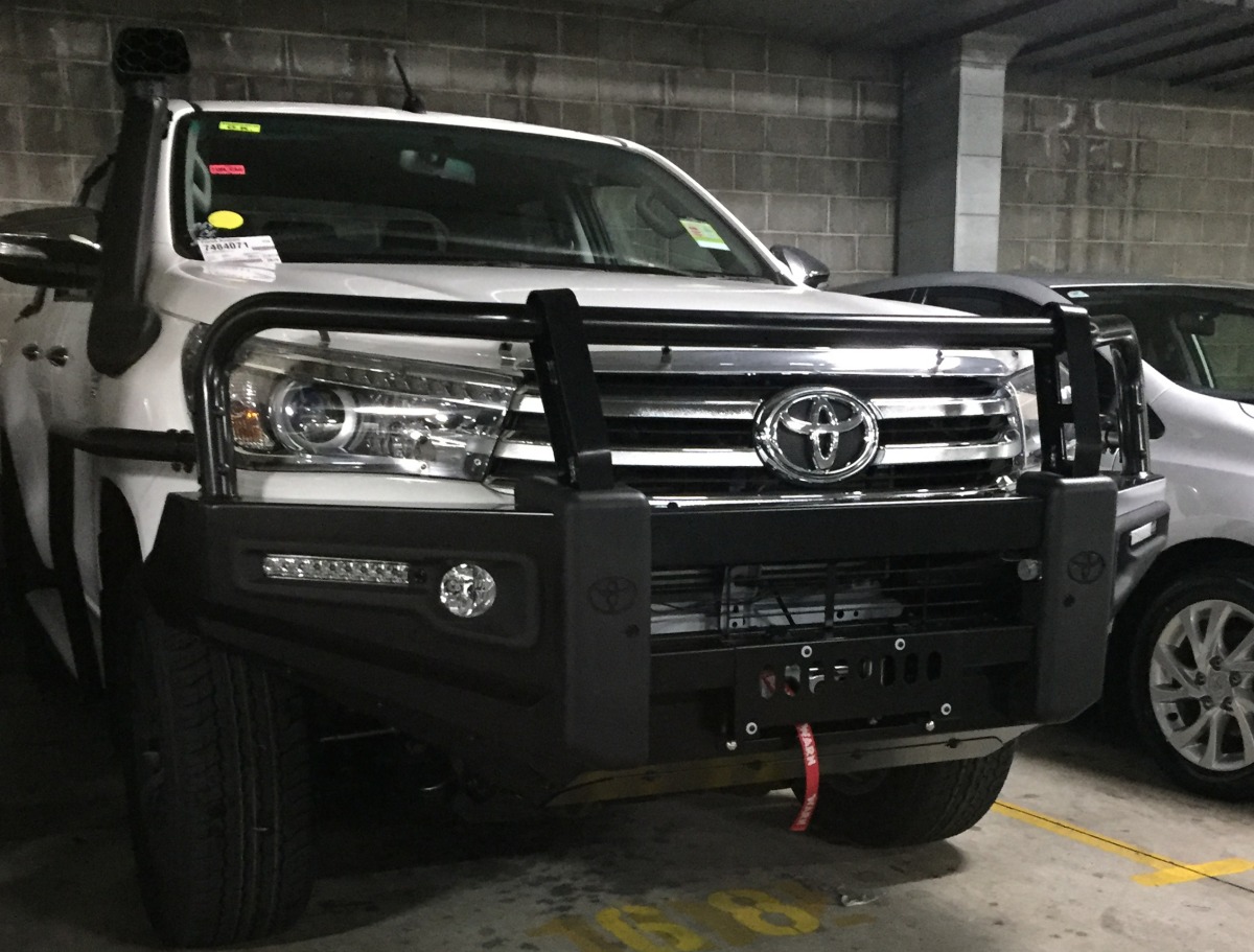 HiLux 2016 Front Parking Sensors on Bullbar Creative Installations
