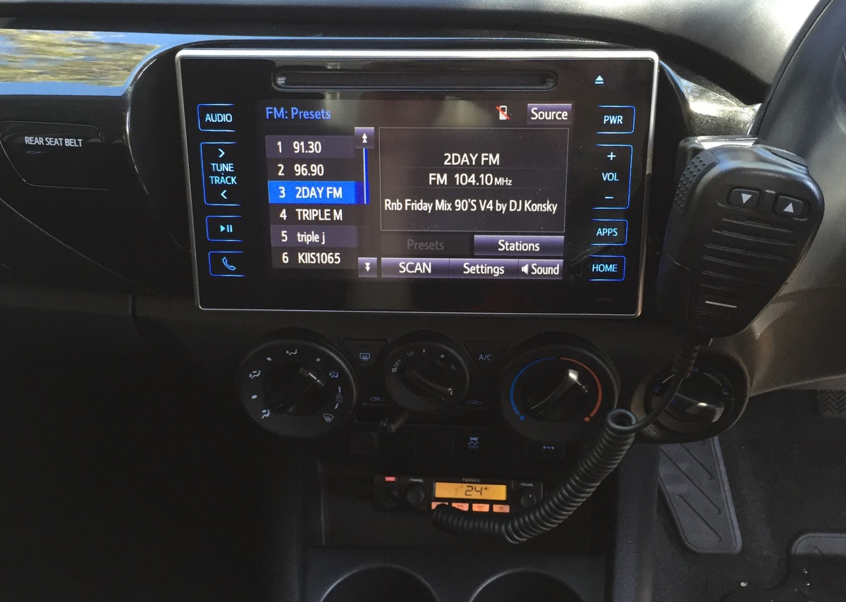 HiLux 2016 GME TX3520W UHF CB Radio | Creative Installations
