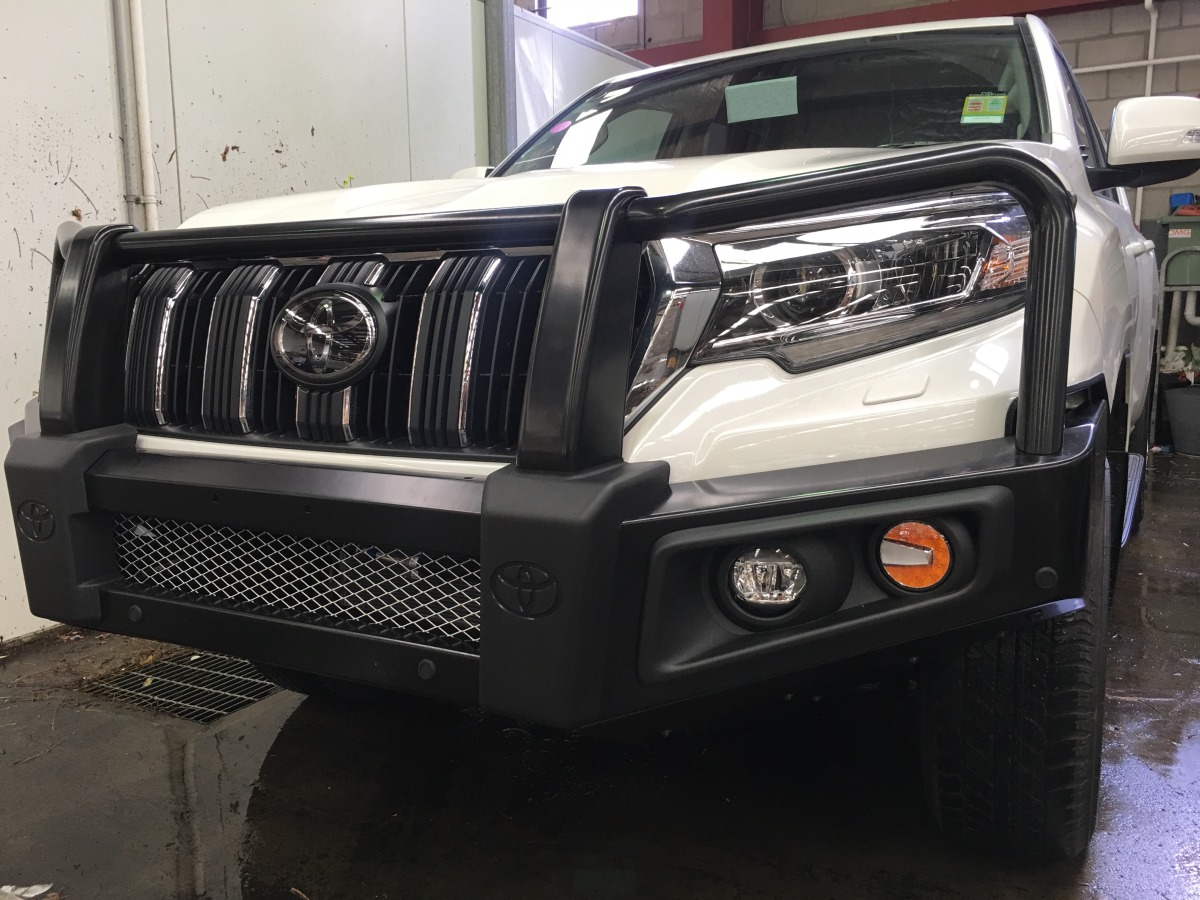 Prado 2017 Front Parking Sensors on Bull Bar Creative Installations