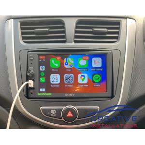Accent Sony XAV-AX1000 Head Unit Accent Apple CarPlay