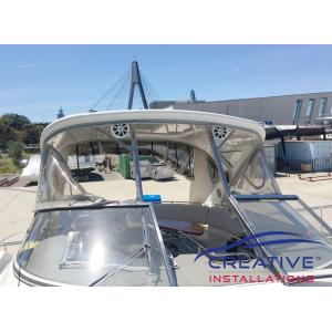 Regal 3760 KICKER KMTES Tower Enclosure + KM604 6.5” Marine Speakers